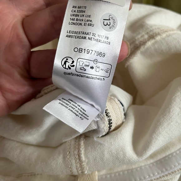 We The Free People NWOT Je Suis Pret Barrel Jumpsuit Size Large White Denim Zip - Picture 15 of 15